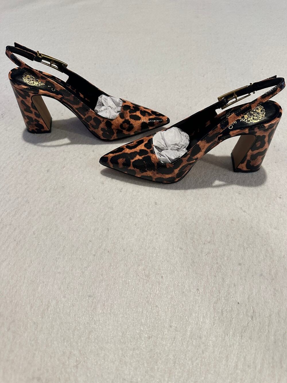 Vince Camuto Anders Leopard Print Slingback Pumps Heels Size 8 NIB